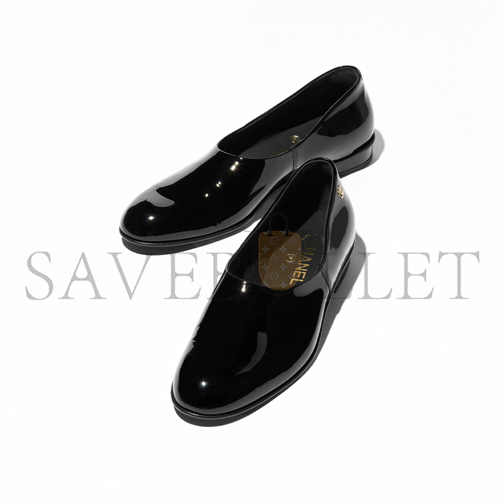 Ch*el moccasins patent calfskin black g46194